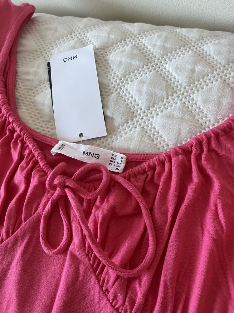 Vestido manga comprida rosa