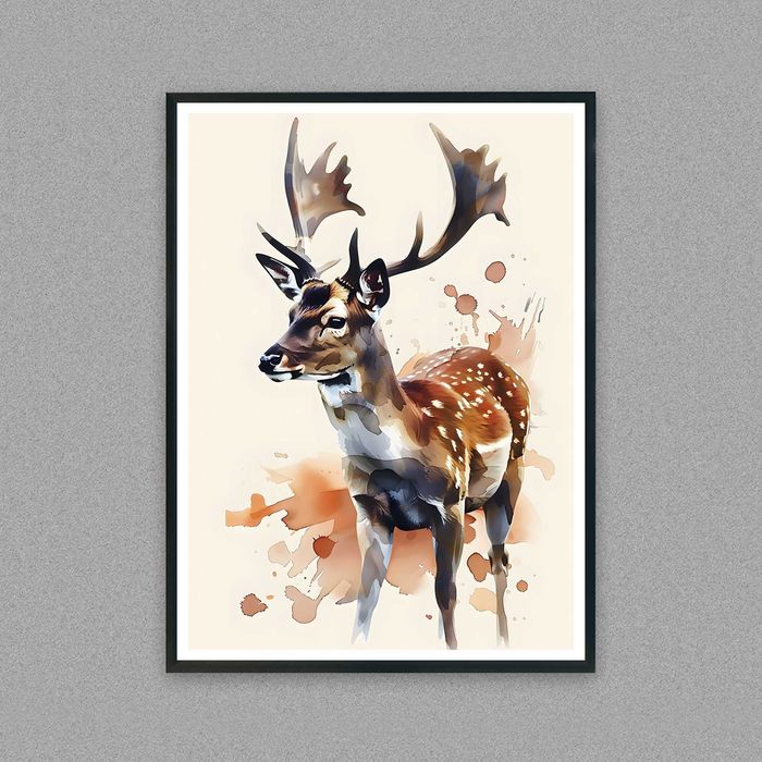 plakat akwarela zwierzę Daniel, kolorowy plakat do salonu Daniela