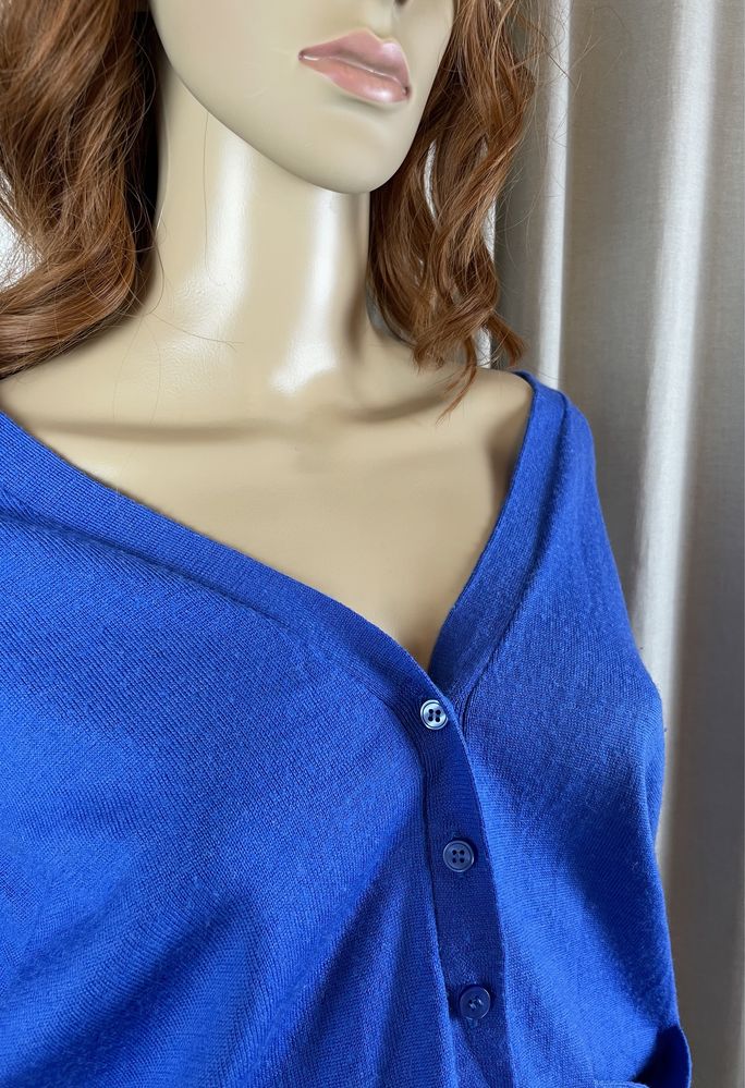 Sweter kardigan z wełny merynosów cubus 100 % merino wool