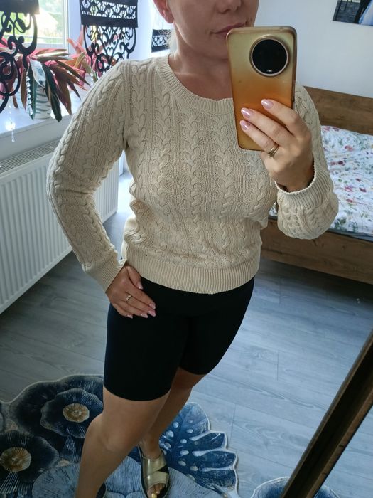 Sweterek beżowy H&M XS/S