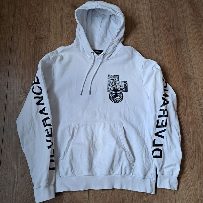 Белая мужская пайта худи Diesel p.XL в идеале.