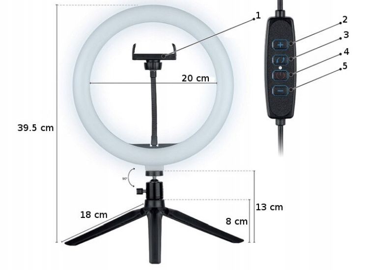 LED LAMPA pierścieniowa