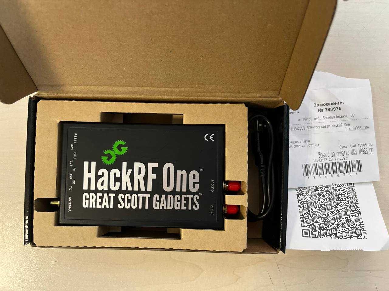 SDR-трансивер HackRF One оригинал, анализатор спектра