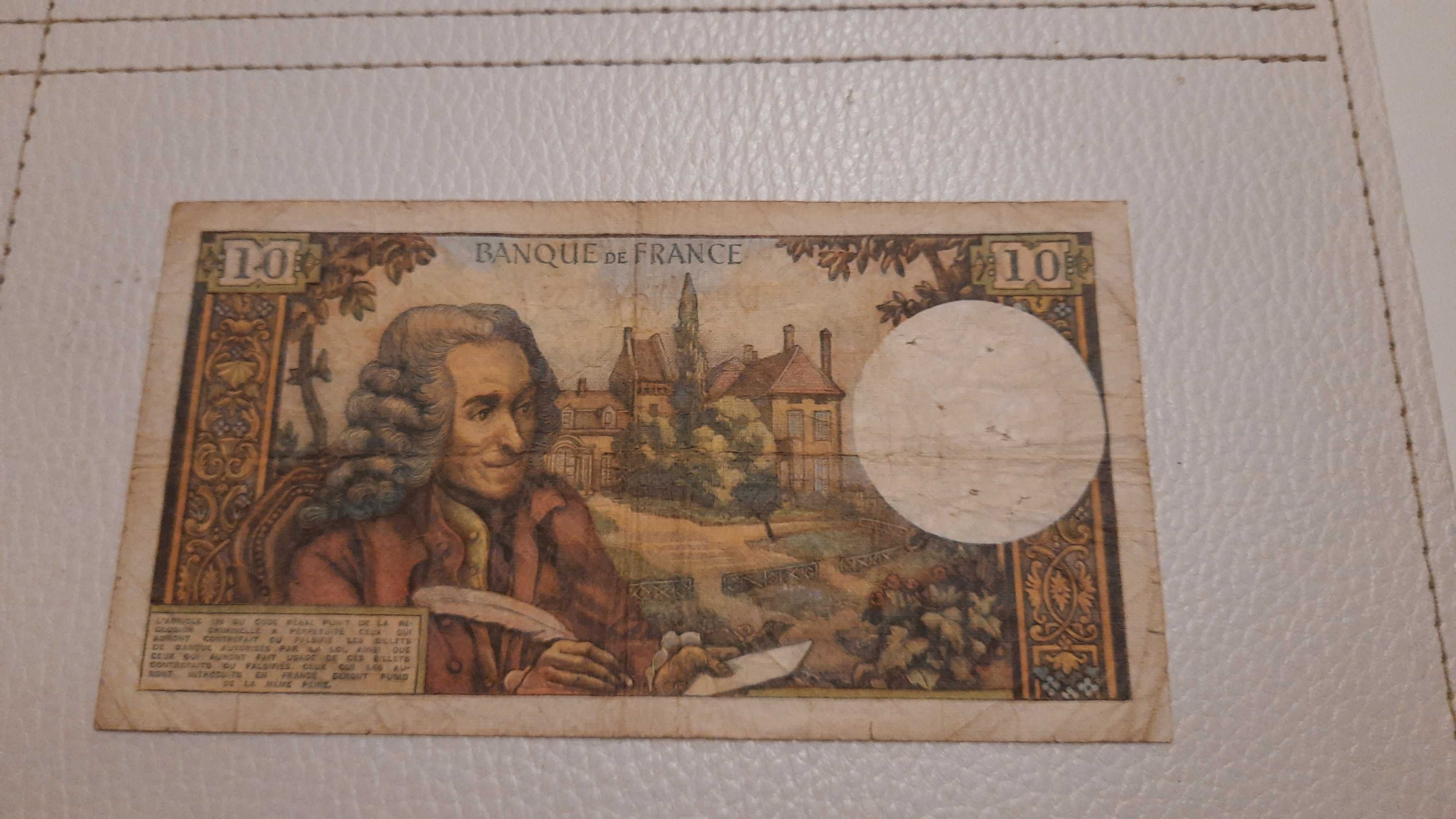 Banknot Francja 10 franków 1973 rok