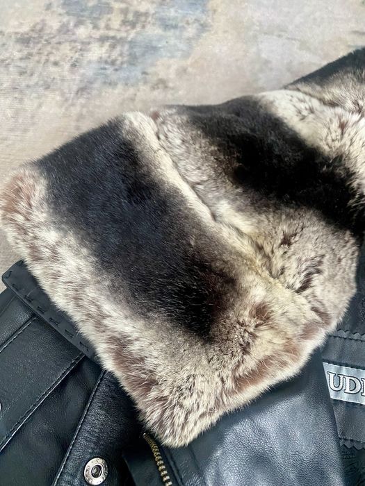 Skórzsna kurtka z prawdziwego futra