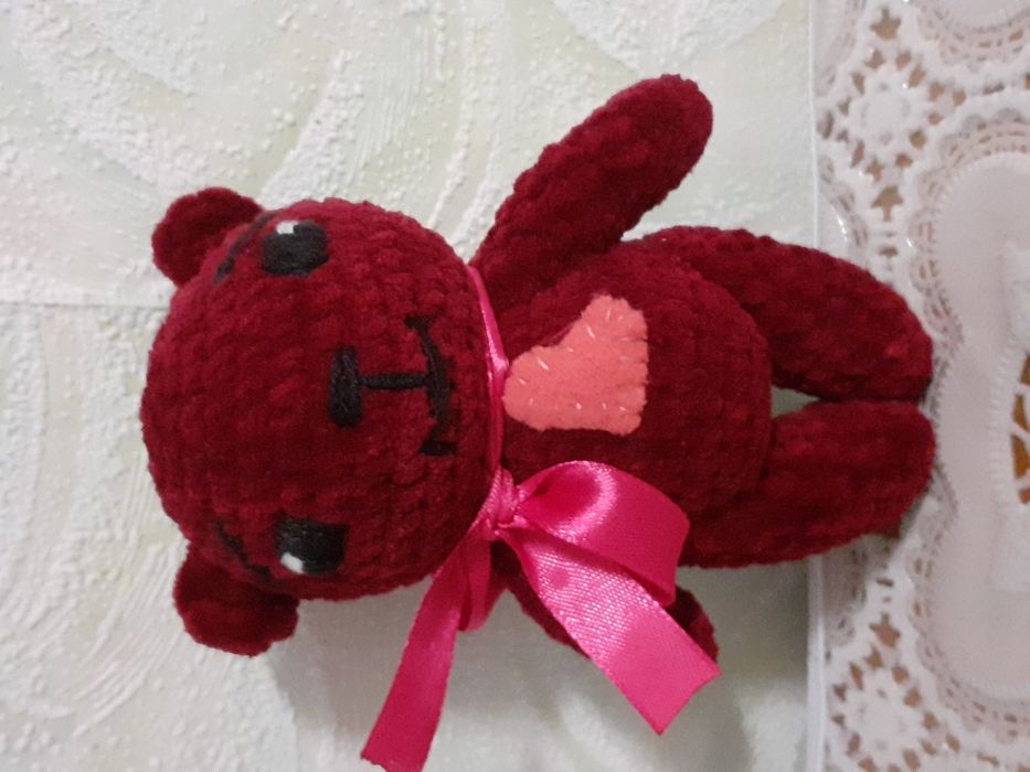 Іграшка ведмедик плюшевий. Ручна робота h-14 см