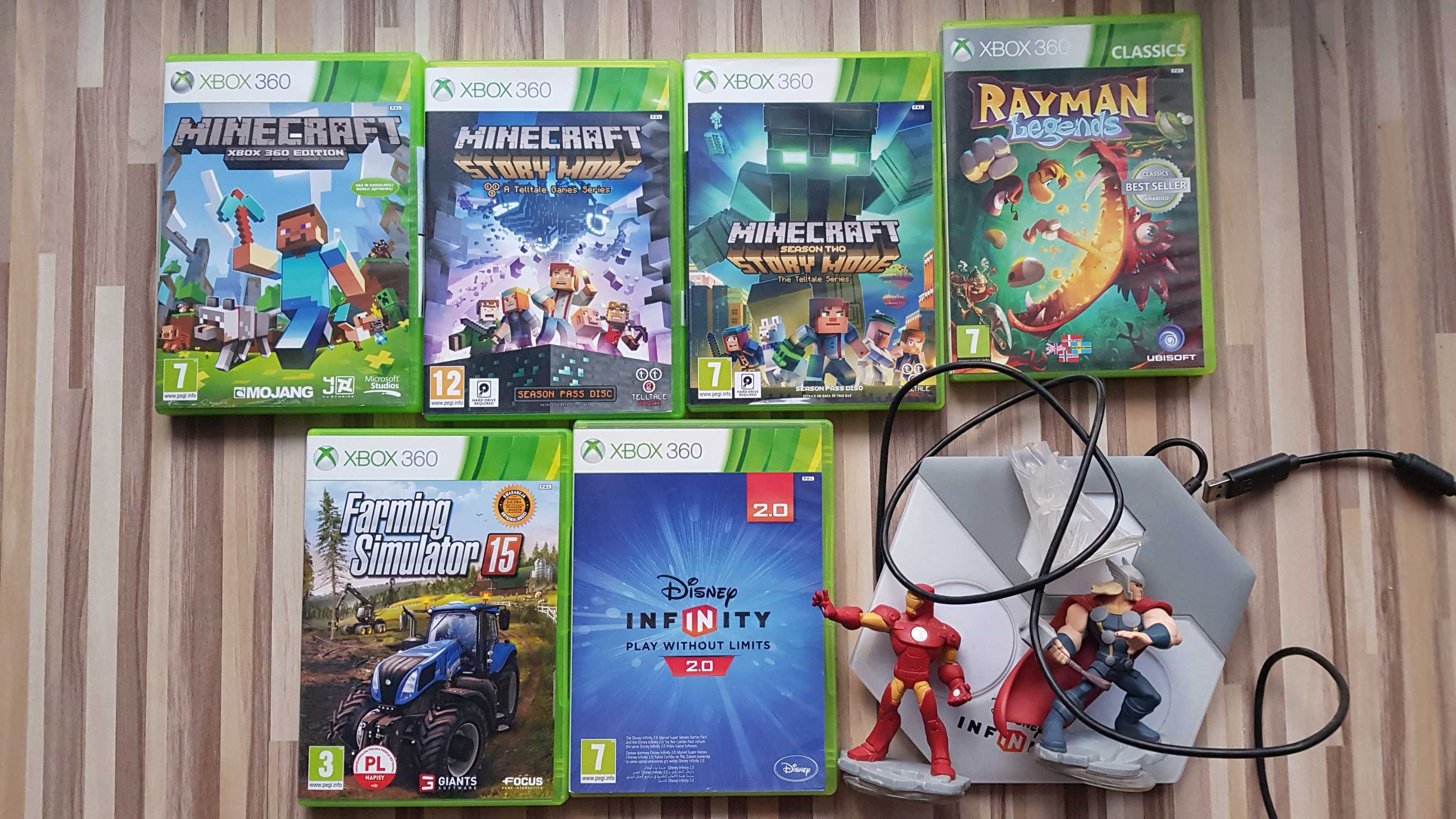 Gry Xbox 360 Minecraft Rayman Farming Simulator 15 Infinity 2.0