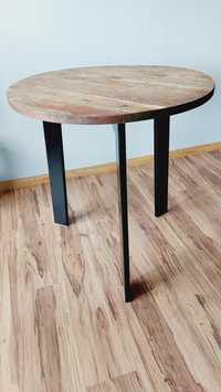 Stół stolik kawowy 70×70 trójnóg drewno