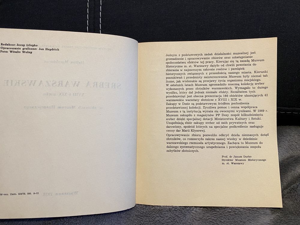 Srebra Warszawskie XVIII i XIX w. w zbiorach Muzeum Historycznego