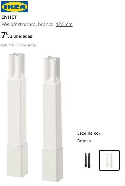 Estante Estrutura Branca ENHET - IKEA 40x40x73 cm com pés