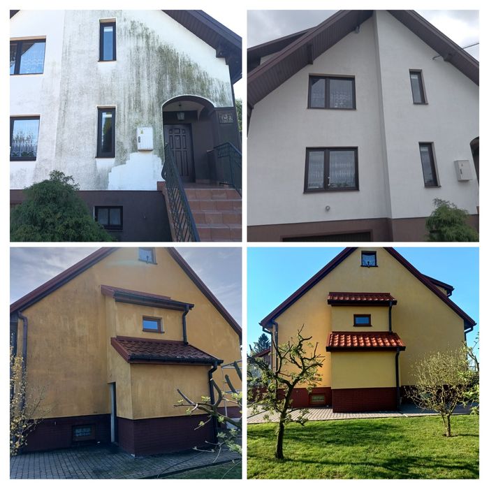 Mycie elewacji wycinka drzew.