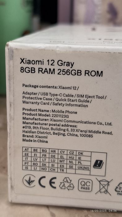 Xiaomi MI 12 8gb 256gb preto com caixa
