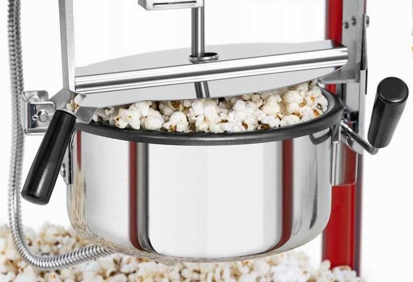 Wydajna Maszyna do popcornu 1400W + Wózek szybka wydajna porcja oświet