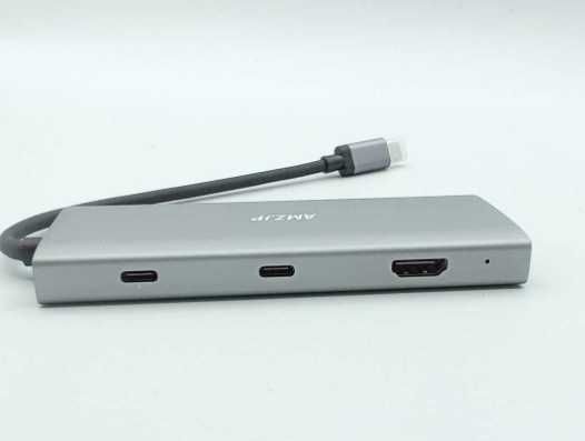 AMZJP Hub USB-C 9w1 – HDMI 4K, VGA, USB-C, PD 100W, audio, SD/TF, USB
