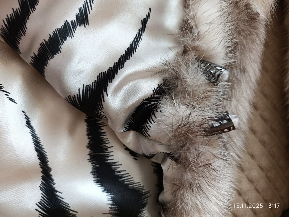 Роскошная белая норковая шуба с капюшоном, размер 50–52, люкс