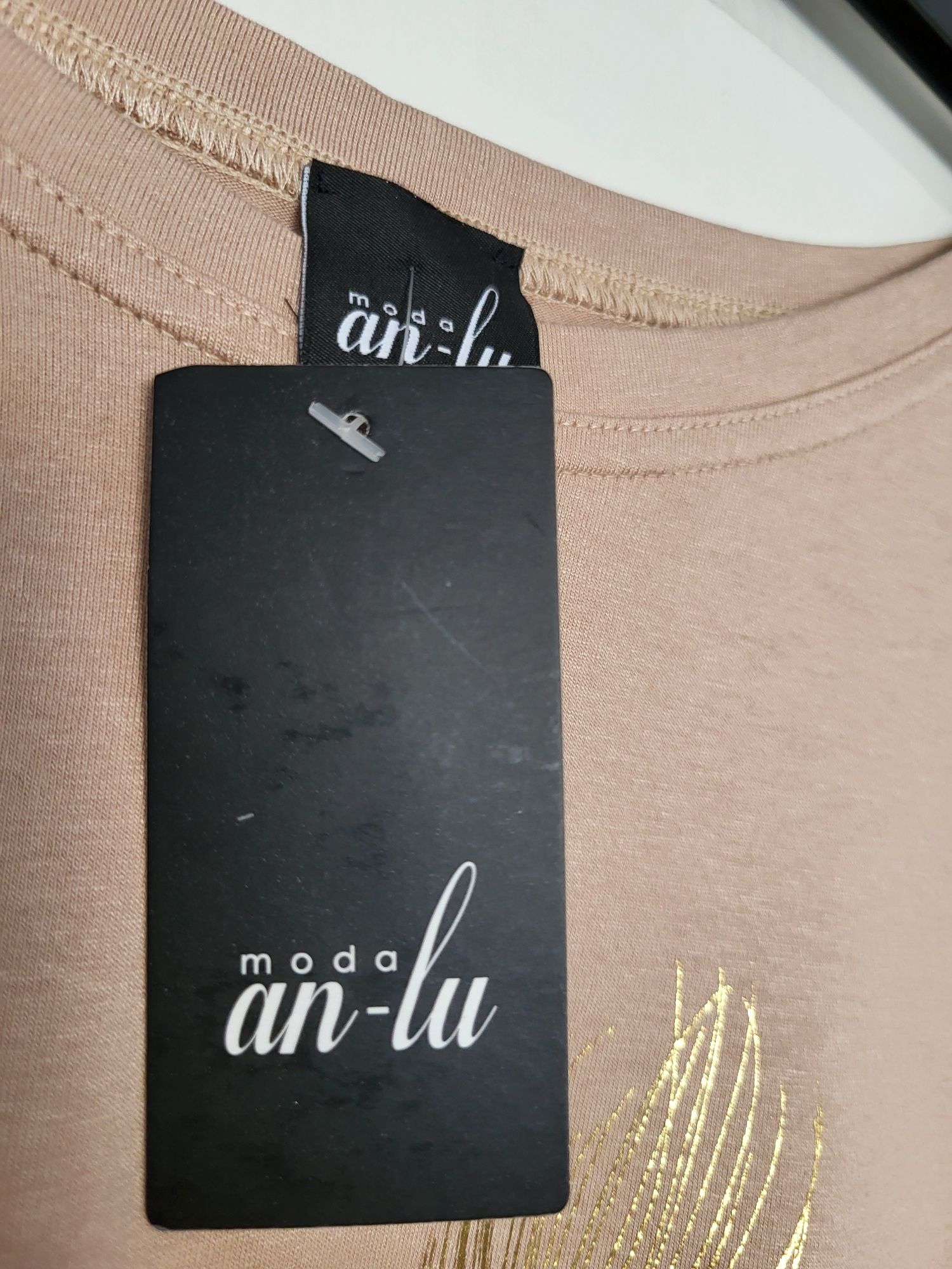 AN - LU Monika Łukaszewicz bluzka z metką nowa ze liściem L - XXL