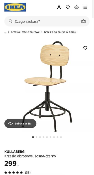 Krzesło ikea obrotowe do biura biurka