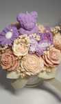 Flowerbox ze swiec sojowych slub ,chrzest