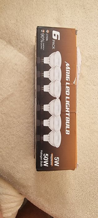 Auting GU5.3 led ciepła biel MR16 LED 5W lampa 12V, 50 W wymieniona, 2
