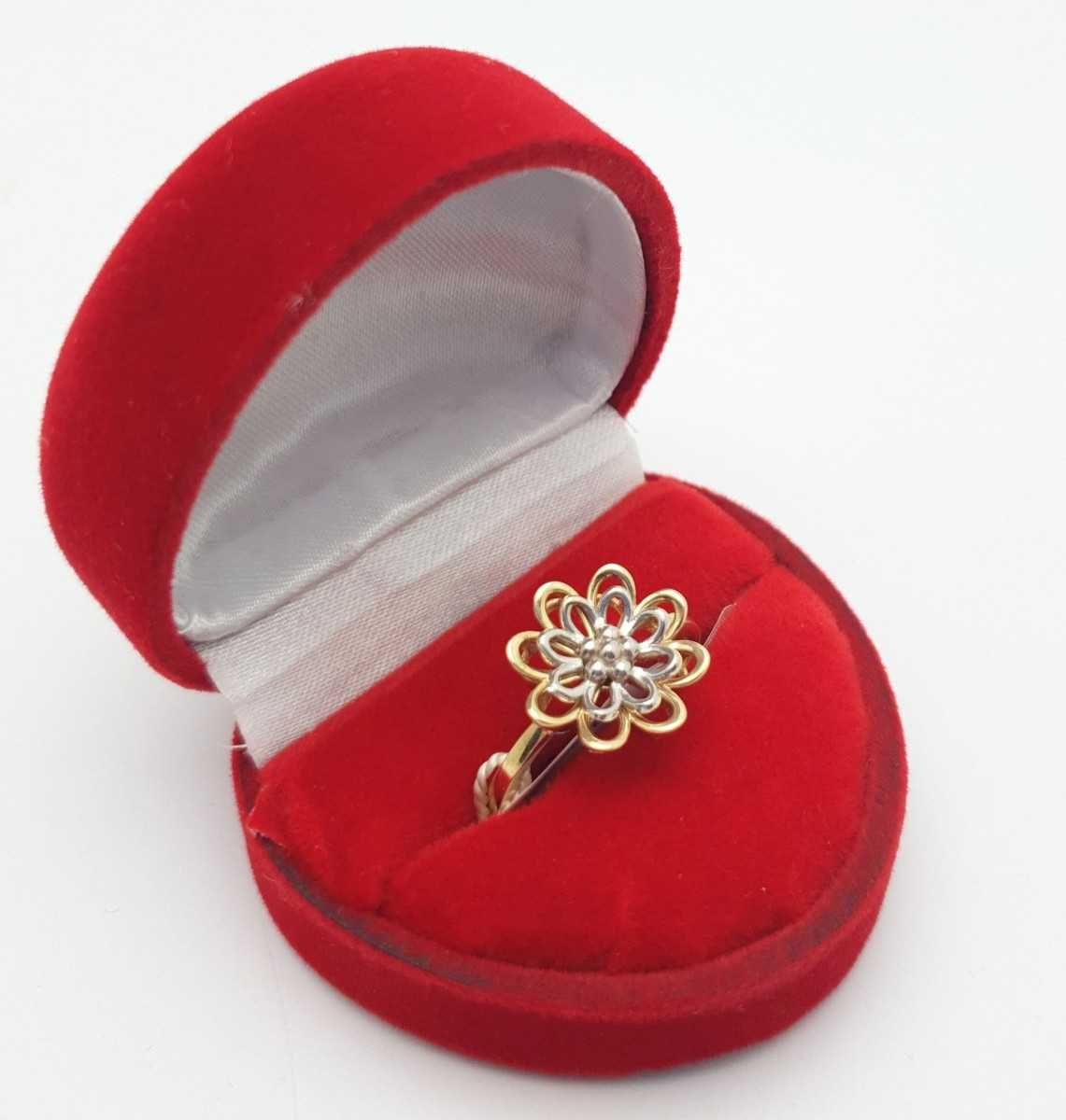 Piękny złoty pierścionek kwiatek p585 2,55g R15