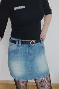 Świetna jeansowa spódniczka mini wycierana Esprit rozmiar S 36