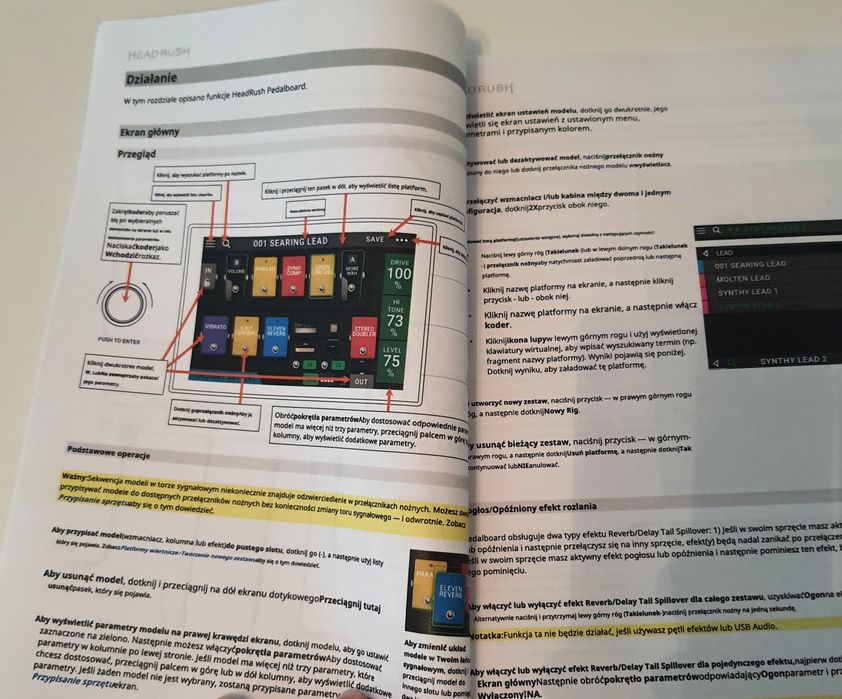 Headrush Pedalboard Eleven Instrukcja Obsługi Polska