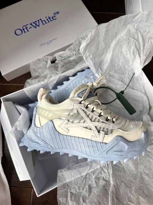 Кроссовки Off-White Odsy-1000 Cream Light Blue / Кеди Оф вайт