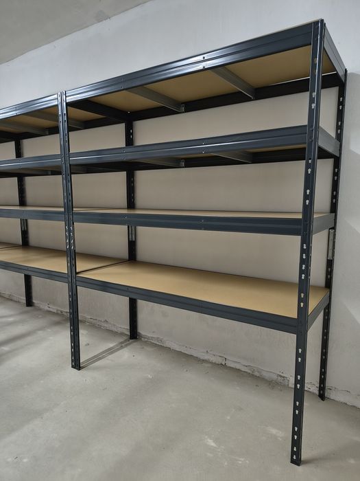 Regał Magazynowy, Zatrzaskowy Nit-klick 180x150x60 cm 4P/400 kg Grafit