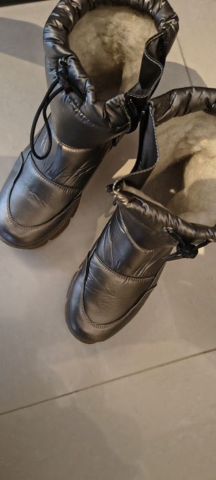 Buty Kornecki 36 zimowe z membraną 06916 złote wodoodporne kozaki