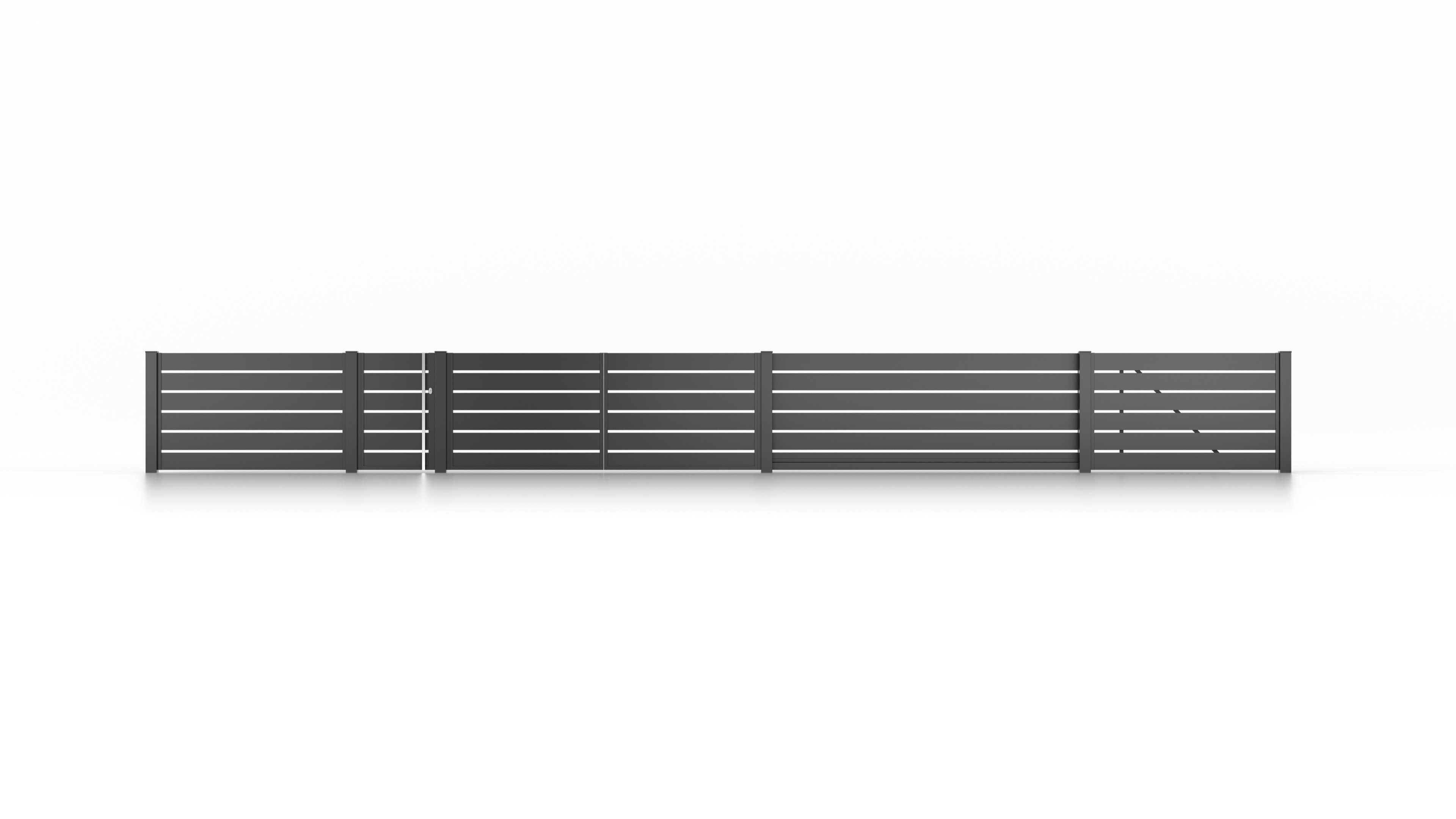 Przęsło aluminiowe ogrodzenie panel palisada LINEA producent 2x1,8m