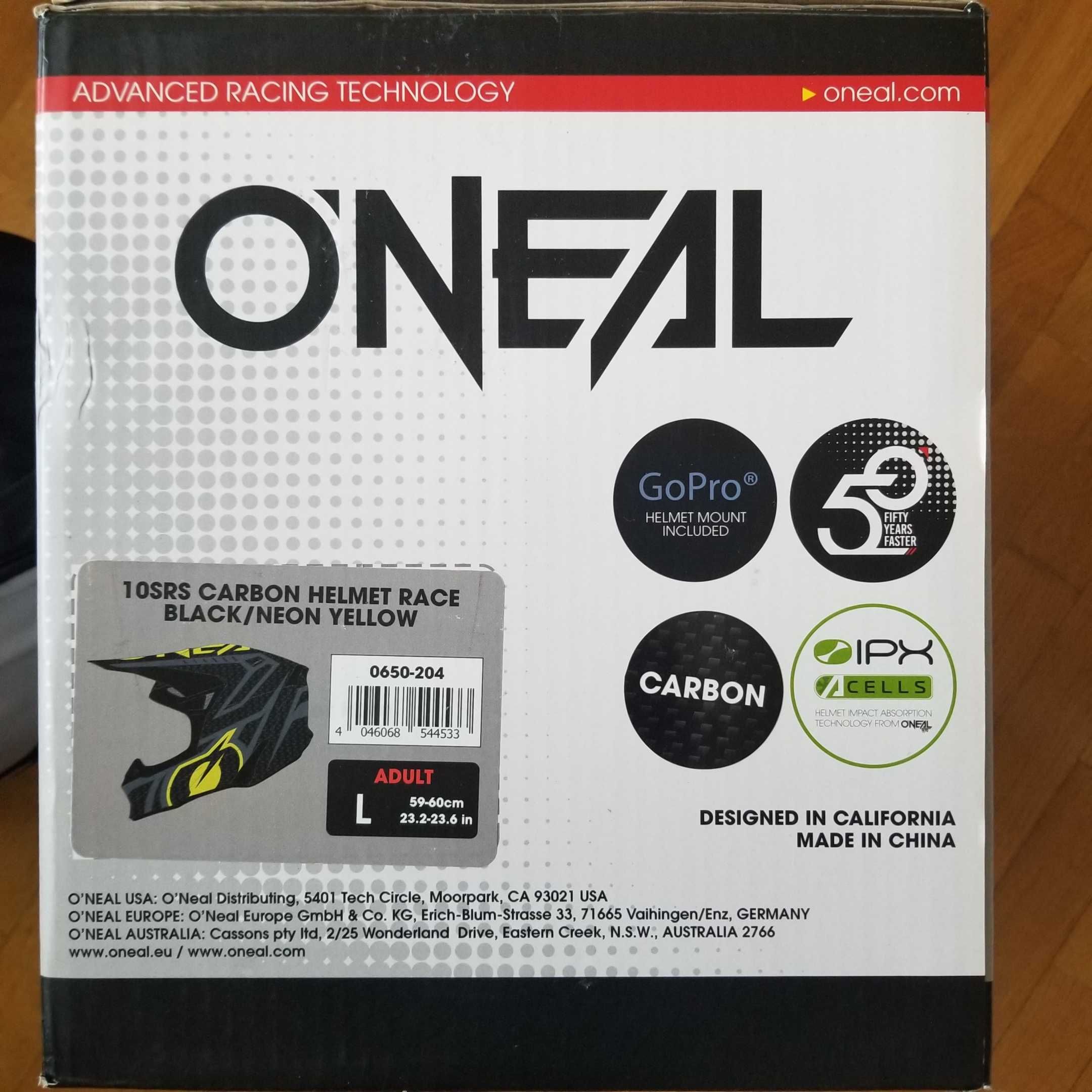 Шлем O'NEAL 10SRS карбон фирменный топ линейки O'Neal