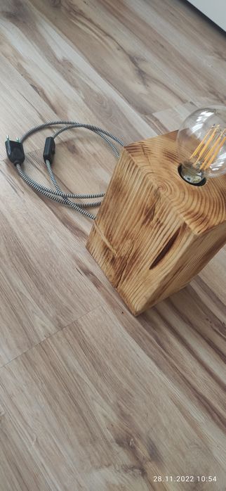 lampka drewniana led jodlowa