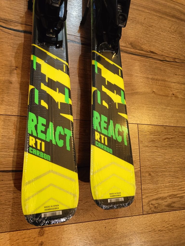 Nowe narty zjazdowe 149cm Rossignol React Rti Carbon wiązania NX 12