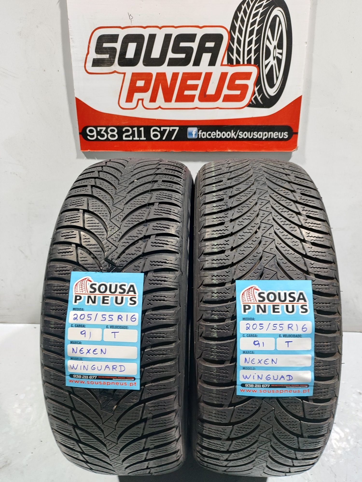 2 pneus semi novos 205-55R16 Nexen - Oferta dos Portes