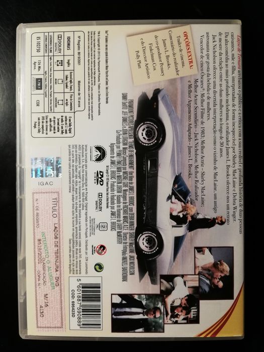 Dvd do filme clássico "Laços de Ternura" (portes grátis)