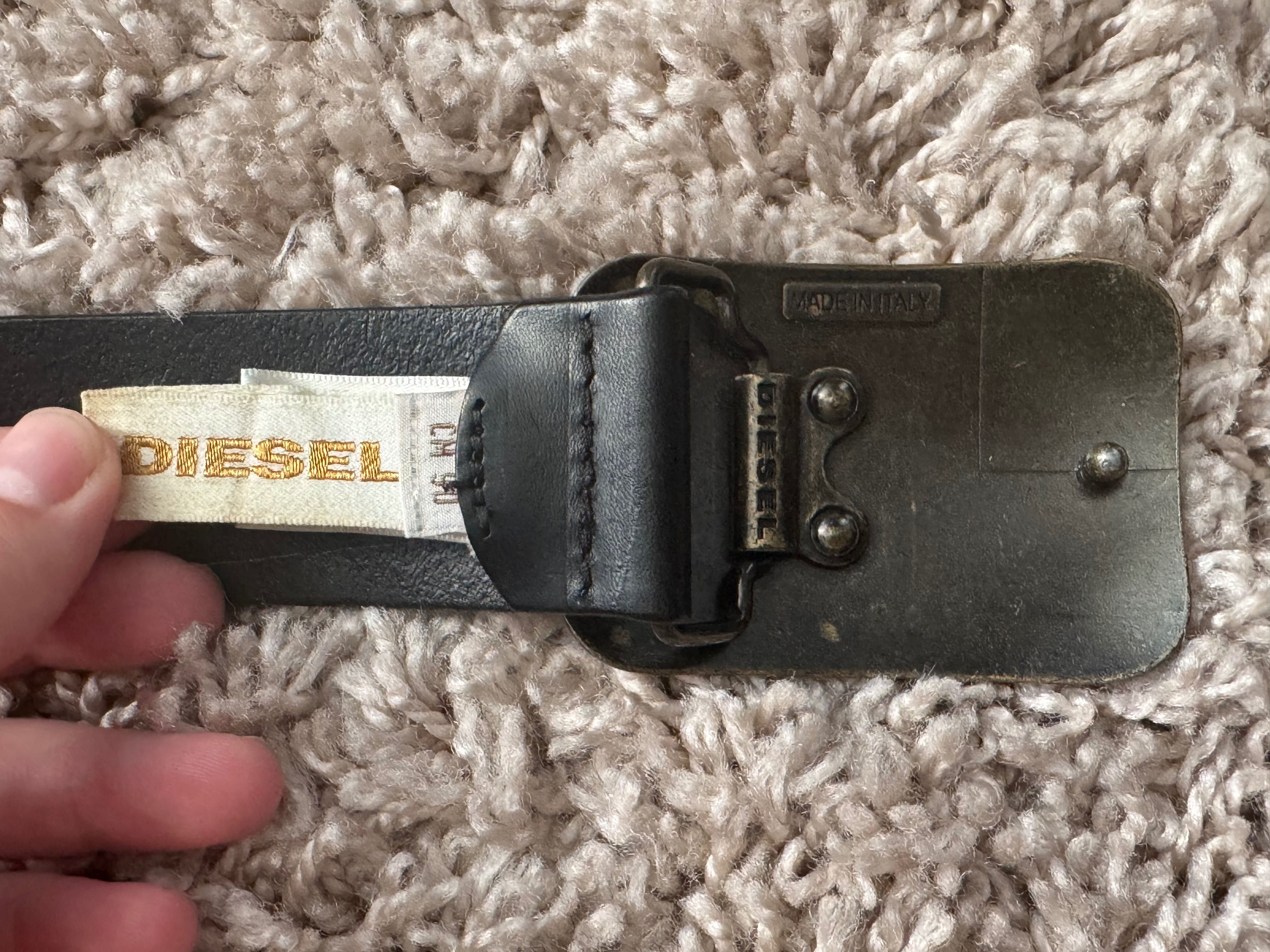 Оригінальний вінтажний шкіряний ремінь diesel made in italy