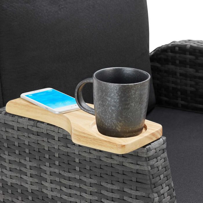 Fotel rattanowy Pescara szary OUTLET