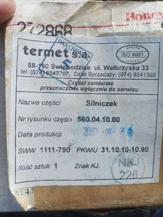 Silniczek do zaworów V4043/V4044/V4073 Ademco Honeywell 272868/U 230V
