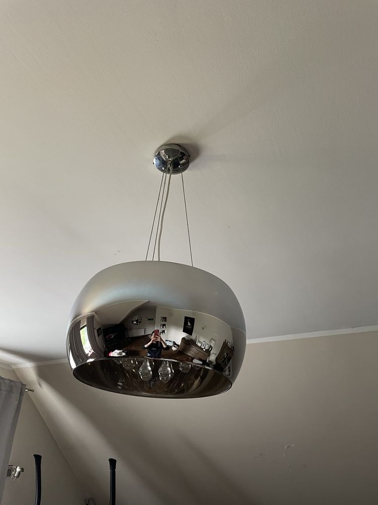 Lampa wisząca / żyrandol glamour (duża) z sopelkami/kryształkami