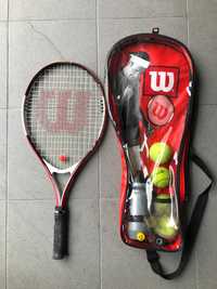Raquete de ténis da Wilson com saco
