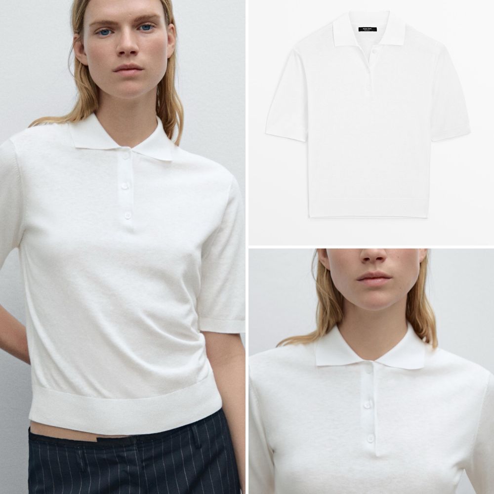 Футболка поло кофтина Massimo Dutti