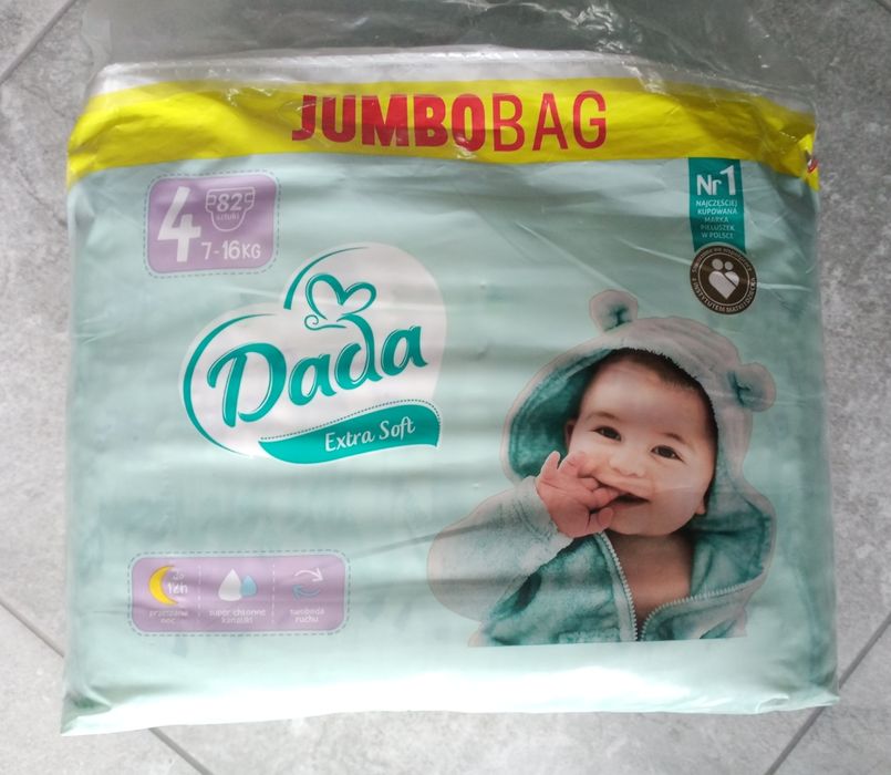 Pieluchy pieluszki pampersy DADA Extra Soft 4 JUMBOBAG 82szt