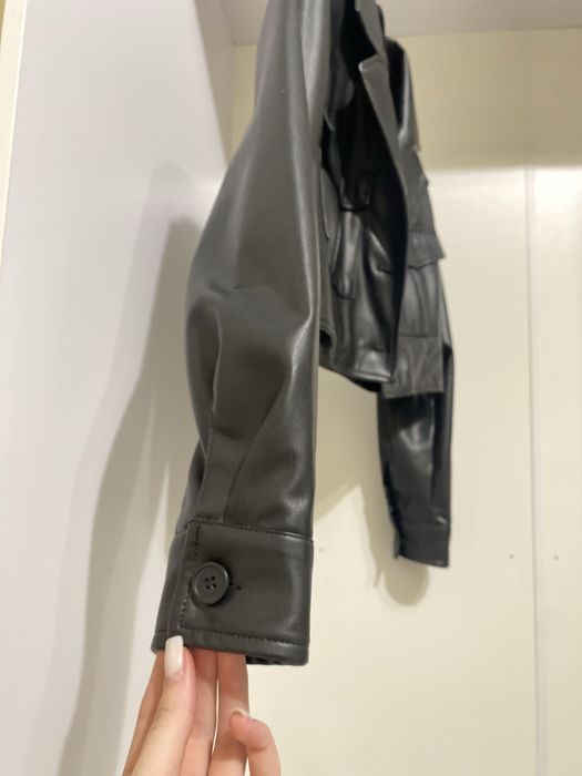 Укорочений шкіряний піджак NewYorker