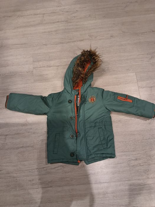 Kurtka dziecięca zimowa ocieplana primigi 80-86 zielona solidna