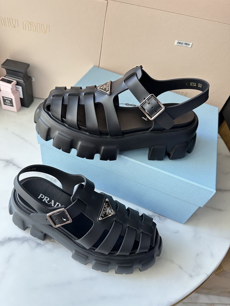 Sandały Prada Monolith Black