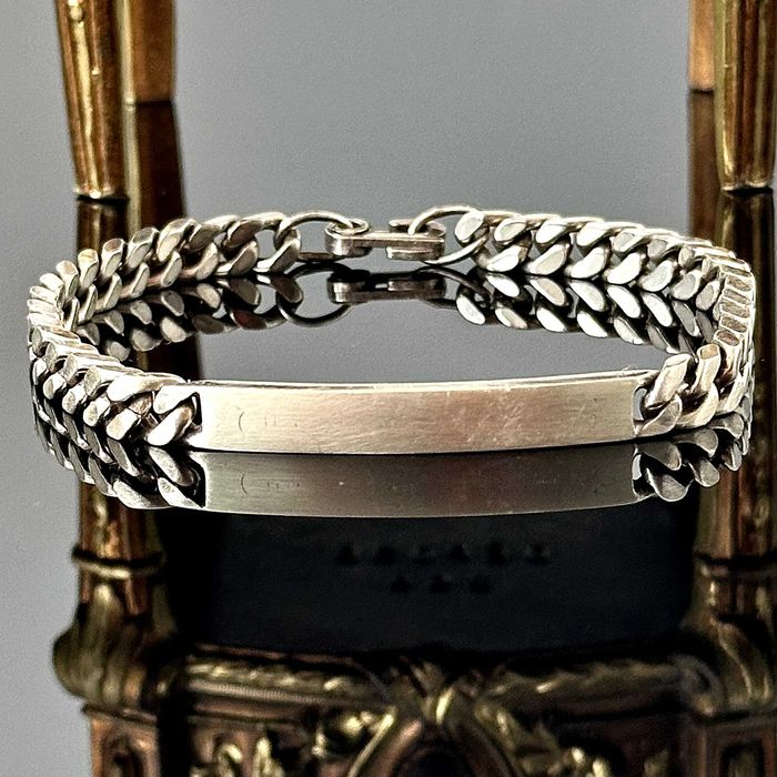 Srebrna bransoletka z lat 60-tych w stylu Art Deco z srebra próby 835