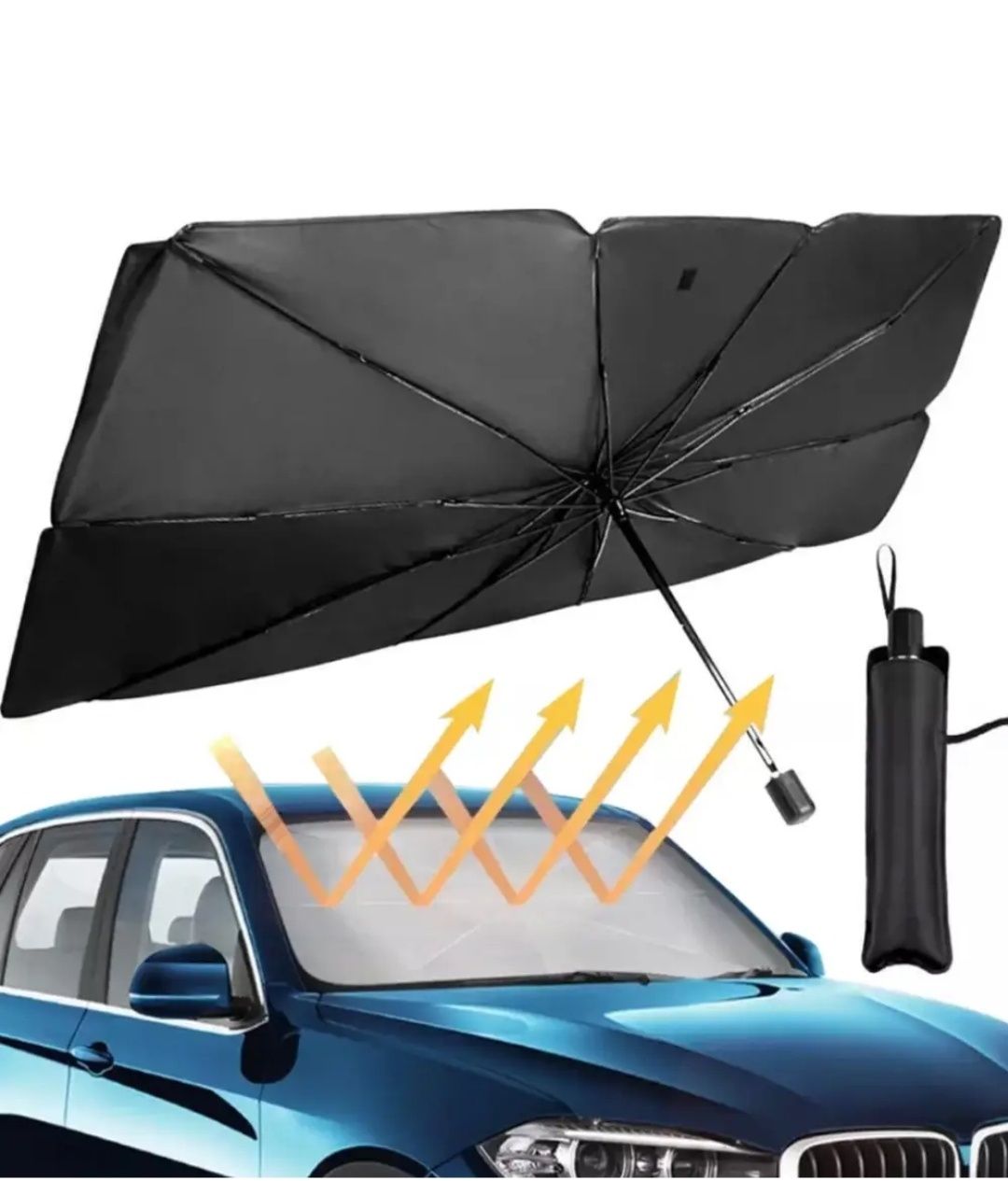 Солнцезащитная шторка зонт на лобовое стекло в авто Автомобильный