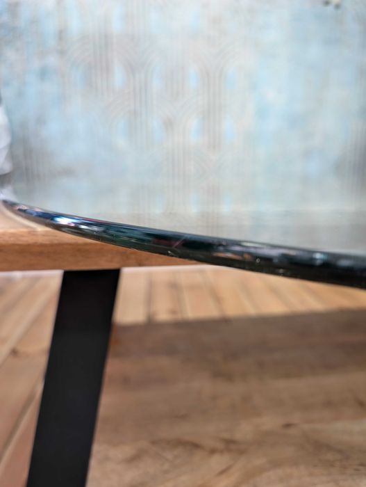 Blat stołu szklany, okrągły szyba hartowana 1100mm x 100mm 110cm