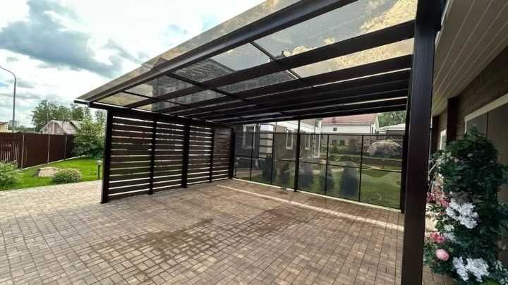 Навіси для авто тераси хозблоки