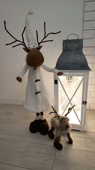 Dekoracja dwa renifery wys 90cm